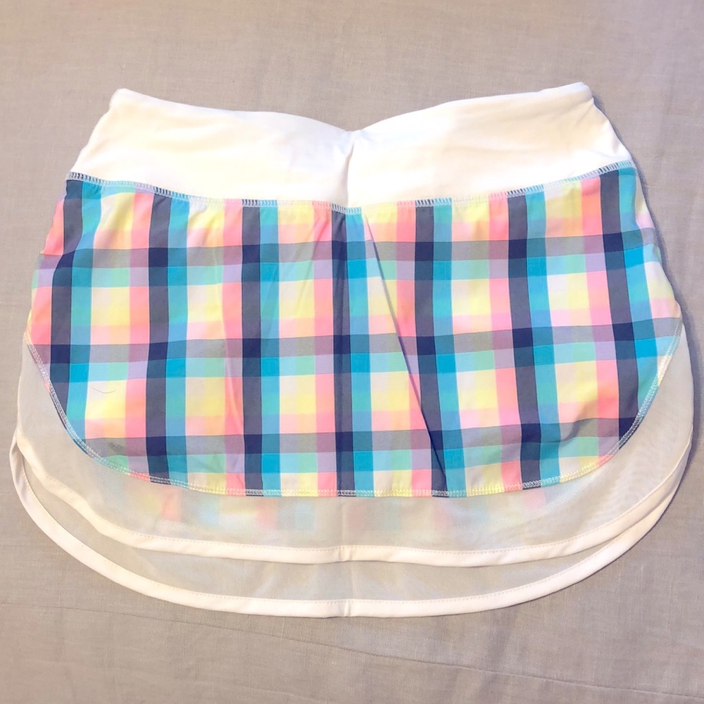 lululemon Hotty Hot skirt neon plaid 4 regular